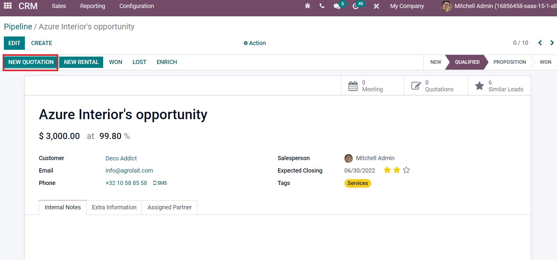 Odoo CRM